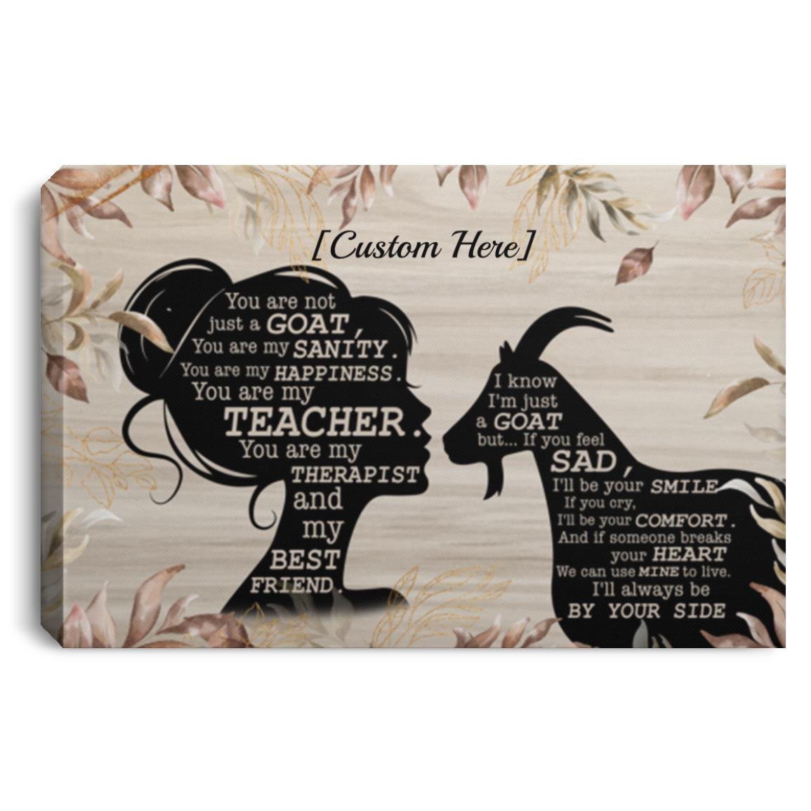 Personalized You Are Not Just Poster, White, 0.75'' Framed Canvas