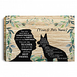 Personalized German, White, 0.75'' Framed Canvas