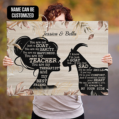 Alternative view of Personalized You Are Not Just A Goat You Are My Sanity Gallery Wrapped Framed Canvas Prints - Unframed Poster