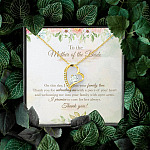 To The Mother Of The Bride On This Day I Will Join Your Family Tree From Groom Forever Love Heart Pendant Necklace