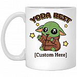 Personalized Yoda Best Ceramic, White, 11 oz. White Mug