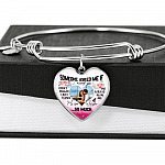 Personalized Photo Someone Asked Me If I Missed You I Didn't Answer Butterfly Luxury Heart Pendant Necklace - Bangle