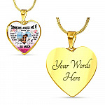 Personalized Photo Someone Asked Me If I Missed You I Didn't Answer Butterfly Luxury Heart Pendant Necklace - Bangle