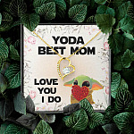 Baby Yoda Best Mom Love You I Do Forever Love Pendant Necklace - Yoda Mother's Day Necklace