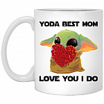 Yoda Best Mom Love You I Do, White, 11 oz. White Mug