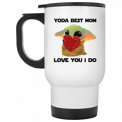 14 oz. White Travel Mug