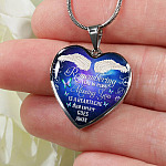 Remembering You Is Easy I Do It Everyday Missing You Is a Heartache Sympathy Heart Pendant Necklace - Bangle