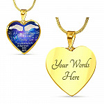Remembering You Is Easy I Do It Everyday Missing You Is a Heartache Sympathy Heart Pendant Necklace - Bangle