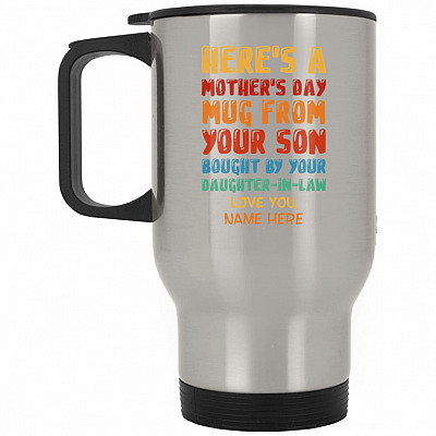 14 oz. Silver Travel Mug