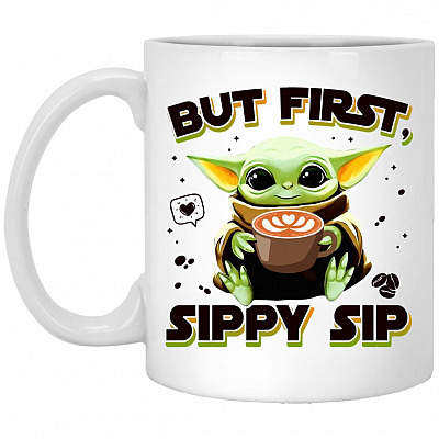 But First Mug, White, 11 oz. White Mug