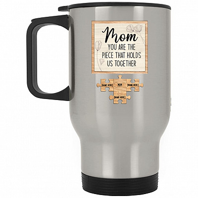 14 oz. Silver Travel Mug
