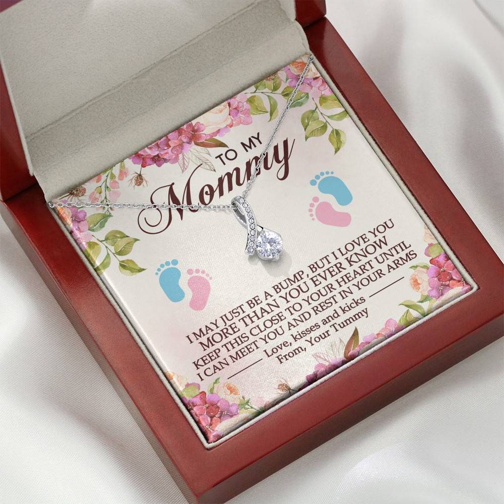 To My Mommy I May Just Be A Bump But I Love You More Than You Ever Know Alluring Beauty Necklace Necklace