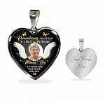 Personalized Photo Remembering You Is Easy I Do It Everyday Sympathy Heart Pendant Necklace - Bangle