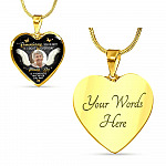 Personalized Photo Remembering You Is Easy I Do It Everyday Sympathy Heart Pendant Necklace - Bangle