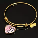 To My Granddaughter Never Forget I Love You I Hope You Believe in Yourself Heart Pendant Necklace - Bangle
