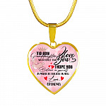 To My Granddaughter Never Forget I Love You I Hope You Believe in Yourself Heart Pendant Necklace - Bangle