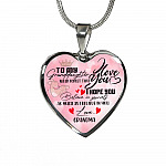 To My Granddaughter Never Forget I Love You I Hope You Believe in Yourself Heart Pendant Necklace - Bangle