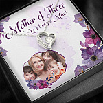 Personalized Photo Mother Of Three We Love You Mom Custom Image Forever Love Pendant Necklace