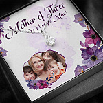 Personalized Photo Mother Of Three We Love You Mom Custom Image Alluring Beauty Necklace