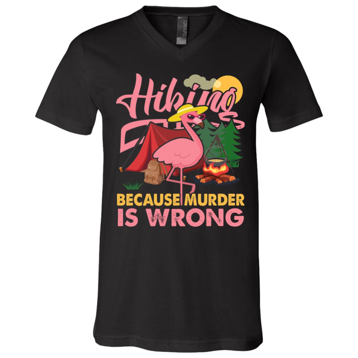 hiking tee, Black, V-Neck T-Shirt hiking tee, Black, V-Neck T-Shirt