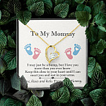 From Baby Bump To My Mommy I May Be Just A Bump Forever Love Heart Pendant Necklace - Mommy To Be Gift
