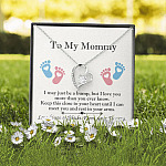 From Baby Bump To My Mommy I May Be Just A Bump Forever Love Heart Pendant Necklace - Mommy To Be Gift