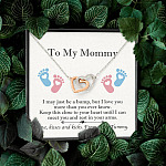 From Baby Bump To My Mommy I May Be Just A Bump Interlocking Heart Pendant Necklace - Mommy To Be Gift From Baby Bump To My Mommy I May Be Just A Bump Interlocking Heart Pendant Necklace - Mommy To Be Gift