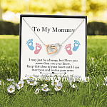 From Baby Bump To My Mommy I May Be Just A Bump Interlocking Heart Pendant Necklace - Mommy To Be Gift From Baby Bump To My Mommy I May Be Just A Bump Interlocking Heart Pendant Necklace - Mommy To Be Gift