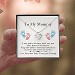 From Baby Bump To My Mommy I May Be Just A Bump Love Knot Pendant Necklace - Mommy To Be Gift