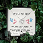 From Baby Bump To My Mommy I May Be Just A Bump Love Knot Pendant Necklace - Mommy To Be Gift