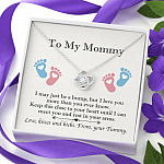 From Baby Bump To My Mommy I May Be Just A Bump Love Knot Pendant Necklace - Mommy To Be Gift