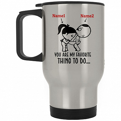 14 oz. Silver Travel Mug