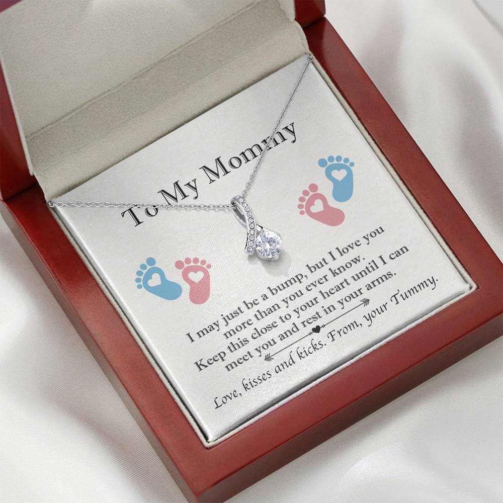 From Baby Bump To My Mommy I May Be Just A Bump Alluring Pendant Necklace - Mommy To Be Gift