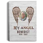 Personalized Custom Photo My Angel, White, 0.75'' Framed Canvas