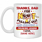 Personalized Dear Dad, White, 11 oz. White Mug