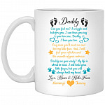 Daddy From Baby Bump mug, White, 11 oz. White Mug