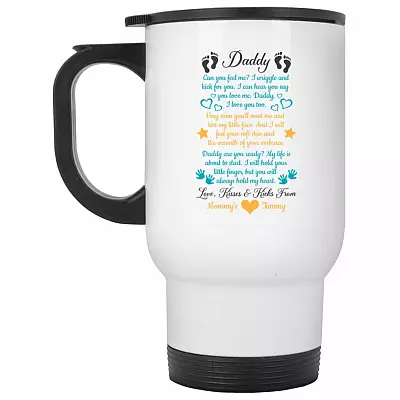 14 oz. White Travel Mug
