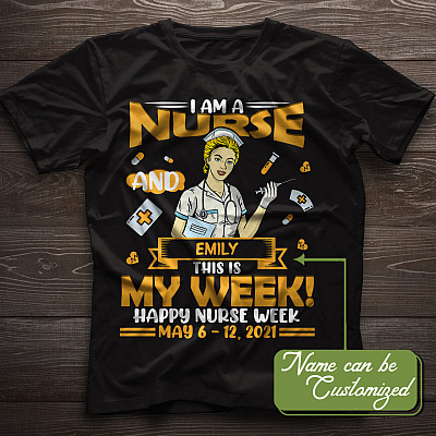 Alternative view of Personalized Nurse Gifts - I Am Nurse and This Is My Nurse Week T-shirt - V-neck