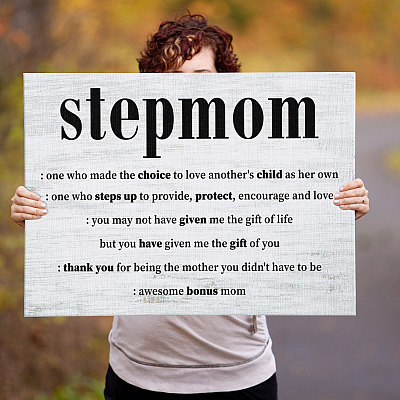 Alternative view of Stepmom Definition One Who Made the Choice To Love Framed Canvas - Unframed Poster