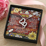 To the Best Mom I May Not Always Mention the Love I Feel for You Double Hearts Pendant Necklace