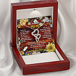 To the Best Mom I May Not Always Mention the Love I Feel for You Double Hearts Pendant Necklace