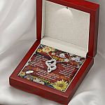 To the Best Mom I May Not Always Mention the Love I Feel for You Double Hearts Pendant Necklace