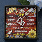 To the Best Mom I May Not Always Mention the Love I Feel for You Double Hearts Pendant Necklace