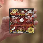 To the Best Mom I May Not Always Mention the Love I Feel for You Love Knot Pendant Necklace