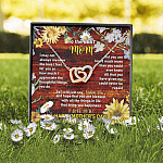 To the Best Mom I May Not Always Mention the Love I Feel for You Interlocking Hearts Pendant Necklace