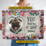 Personalized Photo Dog Gift You Had Me at Woof Framed Canvas Prints - Unframed Poster