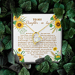 To My Daughter In Law We Both Love The Same Man I Will Forever Love You Sunflower Forever Love Heart Pendant Necklace