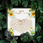 To My Daughter In Law We Both Love The Same Man I Will Forever Love You Sunflower Interlocking Hearts Pendant Necklace