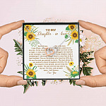 To My Daughter In Law We Both Love The Same Man I Will Forever Love You Sunflower Interlocking Hearts Pendant Necklace