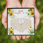 To My Daughter In Law We Both Love The Same Man I Will Forever Love You Sunflower Alluring Beauty Necklace